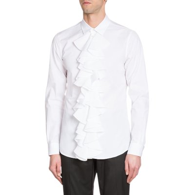 THE COTTON POPLIN SHIRT WITH RUFFLES